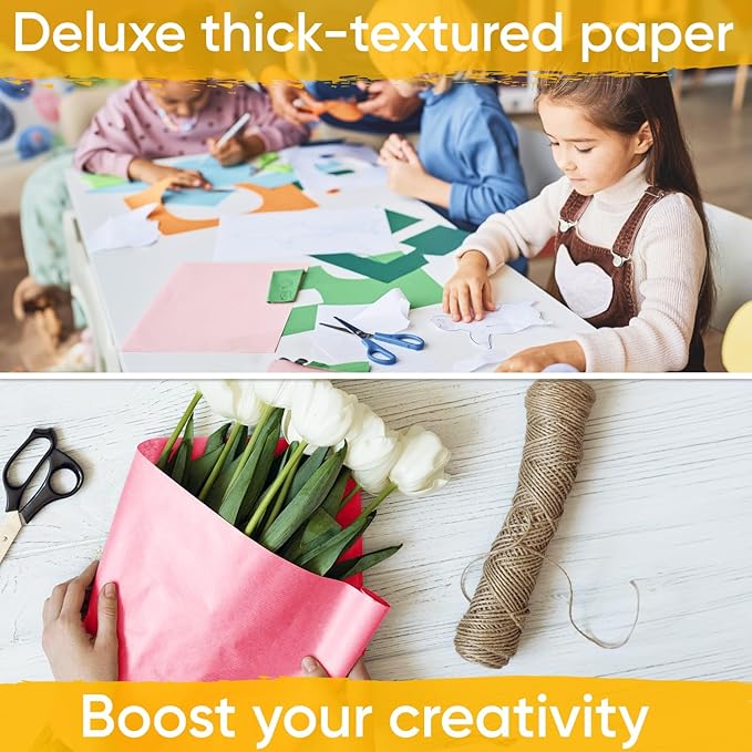 18" x 1200" (100 ft) Pink Kraft Paper Roll - Value Pack of 2, 45 lbs Thickness, Made in USA - Odorless, Non-Toxic, Safe for Kids - School, Bulletin Board Paper