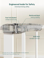 BABELIO 36" Tall Dog Gate PressGuard C5, 26-40" Wide Auto Close Baby Gate, Pressure Mounted Metal Pet Gate, Easy Install No Drilling, No Tools Needed, with Wall Protectors and Extension Kits, White