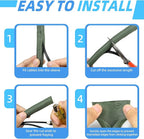 Automotive Wire Loom Tubing, Split Braided Cord Protectors from Pets No Chew, Flexible Cable Sleeve Cable Management for TV/Computer/Electric Wires (Deep Green, 3/4"-25ft)