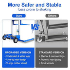 70" Material Lift Winch Stacker, 500 lbs Capacity Manual Material Lifts, Adjustable Straddle Material Lifter, Hand Winch Lift Trucks for Warehouse, Factory, Lightweight, 42.90" L x 43.30" W