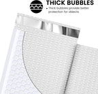 Fuxury Bubble Mailers 4x8 Inch White 200 Pack Padded Envelopes Usable Size 4x7" Thick Mailing Envelopes Bubble Opaque Padded Mailers Shipping Bags for Mailing Jewelry Makeup Small Business#000