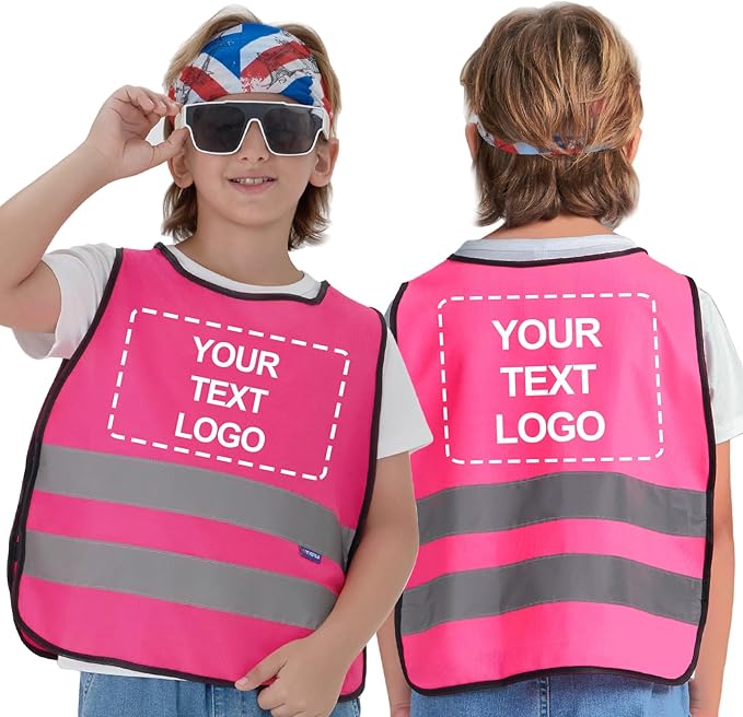 A-SAFETY Kids High Vis Reflective construction Safety vest customized LOGO