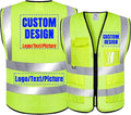 BeautyWill Custom Logo Safety Vest Class2 High Visibility Reflective Vest Breathable Construction Vest
