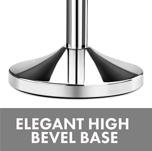 New Star Foodservice 54743 Tulip Top Stainless Steel Stanchions, Set of 2 Posts with 1 of 79.5-Inch Red Velvet Rope…