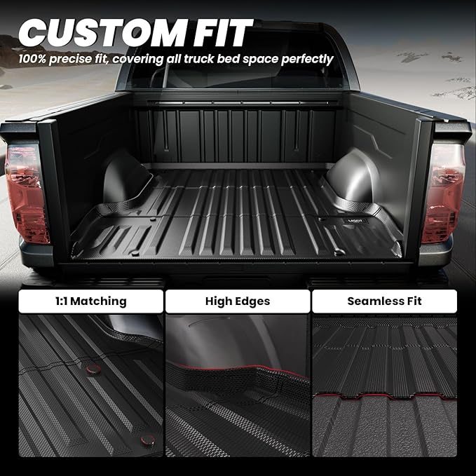 LASFIT Bed Mat for Toyota 2007-2021 Tundra 5.5FT/5.5'Truck Bed Mat All Weather 5.5 FT Bed Liner for Toyota Tundra 2021 2020 2019 2018-2007 Accessories TPE Trunk Mat Cargo Mat (Not Fit Drop-in Liner)