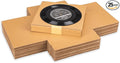 7" 45 RPM Vinyl Record Mailers 7.5"L x 7.5"W x 1.1"H Kraft Corrugated Album Mailing Boxes for Small Business Packaging Shipping Moving Storage, with Fragile Stickers, 25 Pack