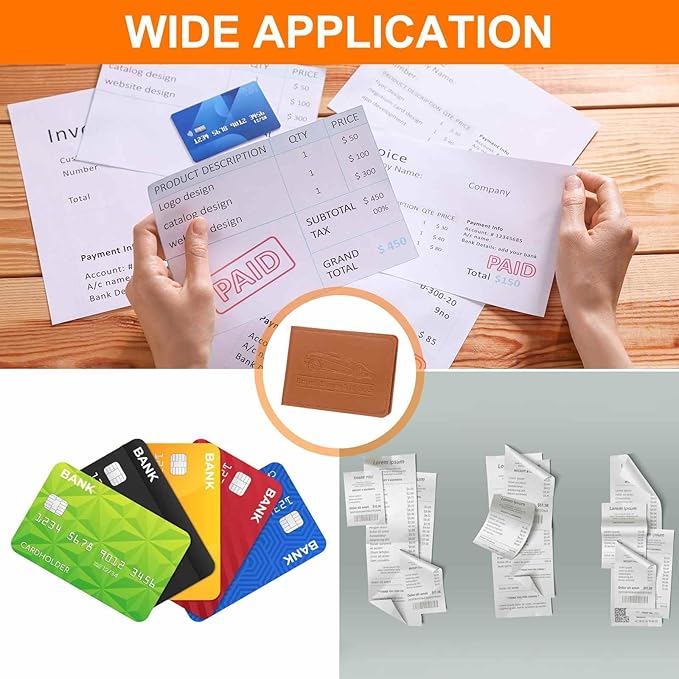 HARFINGTON Car Registration and Insurance Holder PU Leather Vehicle Glove Box Organizer Storage Accessories Car ID Holder with 6 Pockets for License ID Card Bank Card Documents, Brown