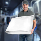 ABC PACK & SUPPLY White Gusseted Poly Mailers, 24 x 21 x 6 Inch. Pack of 25 Expansion Poly Mailers Bags. Shipping Envelopes for Clothing, 2.5 Mil. Plastic Shipping Bags Self Seal. Mailing Packages