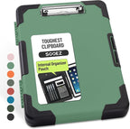 Sooez Toughest Clipboard with Storage, Internal Pen Pouch Included, Letter/ A4 Size, Shockproof Heavy Duty Plastic Clip Boards 8.5x11”, High Capacity Clipboards Box Case for Contractor Trucker Driver