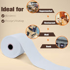 (50 Rolls) 3 1/8" x 230' Thermal Paper, POS Receipt Paper for Retail Business Cash Register, Fits Most Credit Card Terminal Point Of Sale