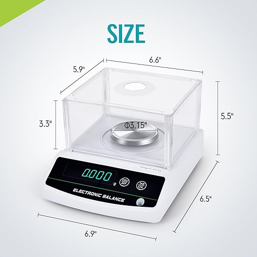 LICHEN Lab Scale 100gram x 0.001g High Precision Analytical Balance with Windshield Digital Display Jewelry Balance(100g,1mg)