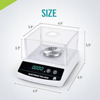 LICHEN Lab Scale 100gram x 0.001g High Precision Analytical Balance with Windshield Digital Display Jewelry Balance(100g,1mg)