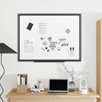 VUSIGN 36'' x 24'' Magnetic White Board for Wall, Dry Erase Board with Black Aluminium Frame, Hanging Whiteboard for Office, Home, Meeting - Accessories Included