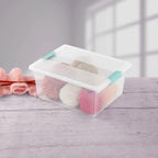 Sterilite 4-Pack Clip Box, Stackable Clear Plastic Bins with Latching Lids, Deep - Writing, Arts or Crafts Supplies Storage Containers for Home, Office, Classroom and Workshop Organization