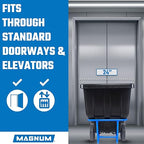 Tilt Truck, 1/2 Cu. Yd. Capacity Dump Cart with Non-Marking 12” Wheels & 5” Casters & Forklift-able Frame for Jobsites, 850 lbs, Trash Cart with Wheels DUC12T-F-NM-03PK (3-Pack)
