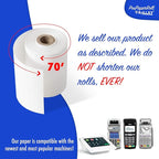 2-1/4 X 70 Thermal Paper Verifone VX520 Ingenico ICT220 ICT250 First Data FD400 Nurit 8000 8020 STP103, 50 BPA Free Rolls by Rollxy