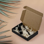 50 Pack 6x4x1 Inches Small Shipping Boxes, Black Corrugated Cardboard Boxes, Moving Mailing Packing Box