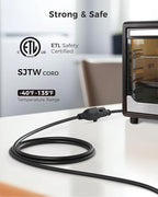 [ETL Listed] Cable Matters 16 AWG Heavy Duty 13A Long Power Extension Cord - 35ft, 3 Prong Power Cord Extension, NEMA 5-15P to NEMA 5-15R, Black