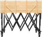 Funeral Stretcher Truck, 992LBS Folding Funeral Stretcher Cart with Dual-Locking Wheels, Dedicated Coffin Cart,Carbon Steel Mortuary Stretcher Trolley for Church,Funeral Home,Parlour,Crematoriums