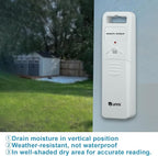 Indoor Outdoor Thermometer Hygrometer Wireless Weather Station, Temperature Humidity Monitor Battery Powered Inside Outside Thermometers with 330ft Range Remote Sensor(Blue)