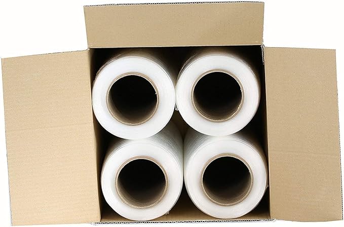 PackageZoom 256 Rolls 15" x 1500 Ft Stretch Wrap Heavy Duty, 55 Gauge High Performance Stretch Film Replaces 80 Gauge Low Films, Clear Hand Stretch Wrap