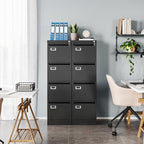 MIIKO 4 Drawer Filing Cabinets with Lock, Metal File Cabinet with 4 Drawers, Home Office File Folders Cabinet for Letter Legal A4 File Size