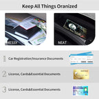 Car Registration and Insurance Holder, Leather Car Glove Box Organizer, Cool Car Accessories for ID, Driver's License Cards & Essential Document,Men&Women,business cards,Grass Flowers Moon Star