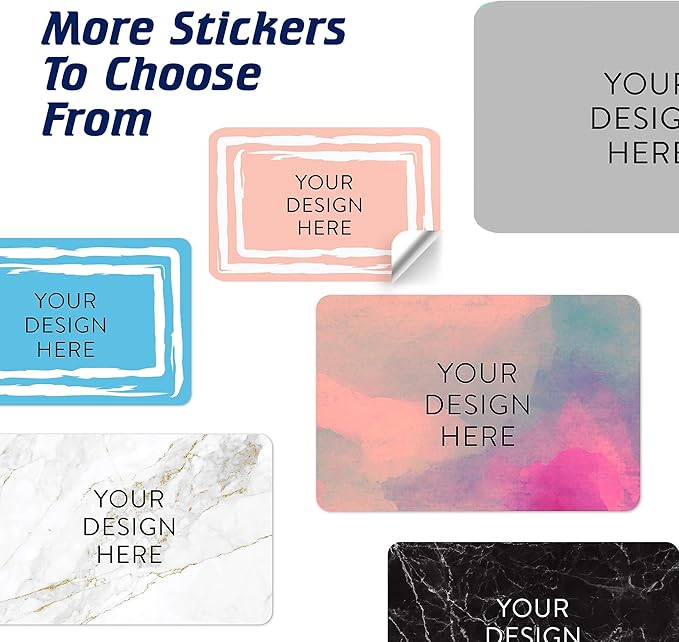 100 Custom Vinyl Stickers - Upload Your own Image, Text, Design, Logo - Personalized Logo Labels for Handmade, Packaging, Bottle, Jars, Candle, Brand Stickers (Peach, 5x3)