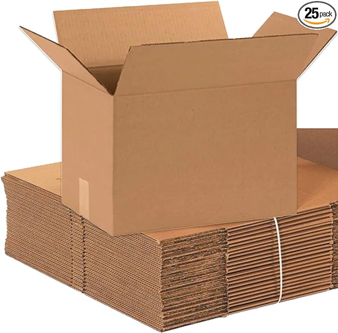 AVIDITI 15 x 10 x 10 Corrugated Cardboard Boxes, Medium 15"L x 10"W x 10"H, Pack of 25 | Shipping, Packaging, Moving, Storage Box for Home or Business, Strong Wholesale Bulk Boxes