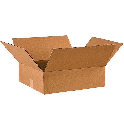 TAPE LOGIC 14 x 12 x 3 Corrugated Cardboard Boxes, Flat 14"L x 12"W x 3"H, Pack of 25 | Shipping, Packaging, Moving, Storage Box for Home or Business, Strong Wholesale Bulk Boxes