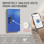 WeHere 72 Key Lock Box Wall Mount, Smart Key Cabinet with Key Tags, use OTP Share/APP Blutooth/Fixed Code Unlock,Large Key Safe Security Storage for School/Realtors/Office Key Management