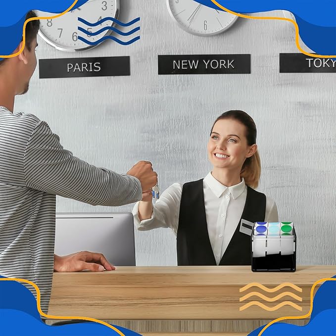 1 Pcs Adjustable Label Dispenser 3 Disks Sticker Roll Holder Sticker Dispenser Label Roll Holder Acrylic Tape Organizer Stand for Office Home Desktop(Black)
