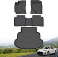Hutisya-Floor Mats & Cargo Liner Set Fit for Toyota Corolla (Only Sedan) 2014-2019 All Weather Protection Anti-Slip & Durable TPE Full Set Liners Automotive Accessories-Black