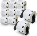 BETCKEY - Compatible Barcode Labels Replacement for Brother DK-1209 (2.4" x 1.1"), Use with Brother QL Label Printers [10 Rolls + 2 Reusable Cartridges]