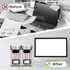 BALEINE File Organizer Box with Lid, Collapsible File Folder Organizer with Plastic Slide, Hanging File Folder Box for Office Document Storage (1 Pack, Color Stripe, S)