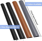 Cord Hider Floor 68in (4 x L17in), Large Capacity Floor Cord Cover, Hard PVC Wire Cover, Cable Management Floor, Brown, Cord Cavity - 1.1"(W) x 0.4"(H)