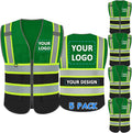 BeautyWill Custom Logo Safety Vest Class 2 High Visibility Reflective Vest for Men - Personalized Logo Team Vest