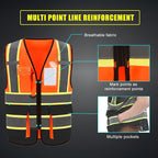 AYKRM Custom Logo Personalised Printed High Visibility Reflective 2 two tone work construction Safety Vest