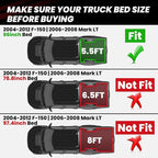 LASFIT Truck Bed Mat (5.5FT, 67" Bed) Fit for Ford F-150 2004-2014 | Lincoln Mark LT 2006-2008, All Weather Protection TPE Heavy Duty Car Bed Liner - 1PC Black
