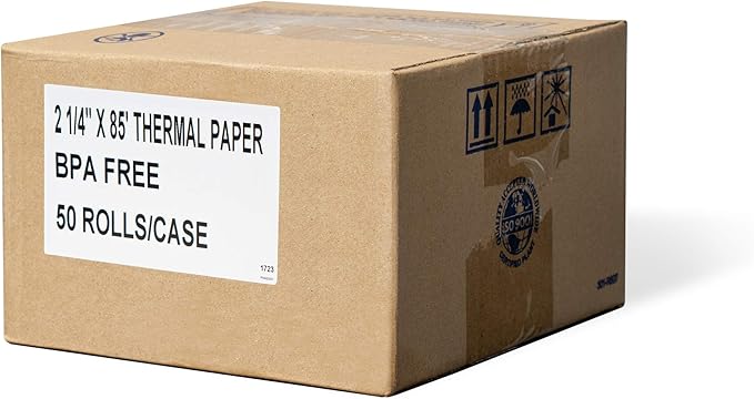 Thermal Receipt POS Paper Rolls (2-1/4" x 85' Thermal)