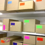 NextDayLabels 500 Rectangle Stickers (3" x 5") - Color Coding Labels Roll - Moving Labels for Boxes, Colored Inventory Stickers for Packing, Organizing, and Storage (Black)