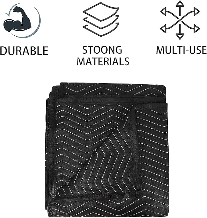 Moving Blanket Heavy Duty 40x 72" Moving Pads for Furniture Protection Quilted Packing Shipping Blankets Moving Supplies
