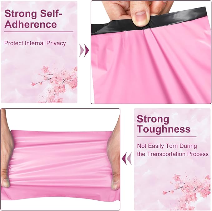 120PC Poly Mailers 6x9 Inch Pink Shipping Envelopes Bags Shipping Bags with Self Adhesive Waterproof and Tear-Proof Postal Poly Mailers