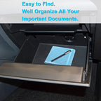Wisdompro Small Car Registration and Insurance Documents Holder - Premium PU Leather Vehicle Glove Box Paperwork Wallet Case Organizer for ID, Driver's License, Key Contact Information Cards