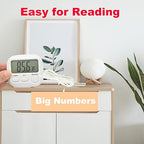 Small Digital Thermometer ON/Off Switch Indoor/Outdoor Meter Gauge with 5ft/1.5M Probe Sensor