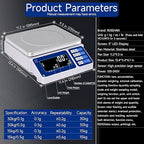 Counting Scale 15kg/33lb x 0.1g Digital Bench Scale for Parts and Coins kg/g/lb/oz Electronic Gram Scale Large Range Lab Industrial Inventory Piece Counting Balance Scales