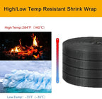 Heat Shrink Braided Sleeving 2:1 Shrinkable Fabric Cable Sheathing Wire Tubing Management Abrasion Protectors Flexibility 5/8" ID-16FT