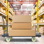Extra Large Platform Truck Cart, 47 X 24 Dollies Cart, Heavy Duty Push Cart Dollies with 2500 LBS Capacity, Foldable Flat Cart Hand Trucks with 5" Swivel Wheels