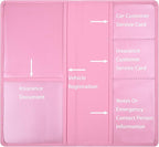 Wisdompro Car Document Holder Organiser, PU Leather Vehicle Insurance and Registration Holders Wallet Case for ID Card, Driving Licence, Key Contact Information Cards