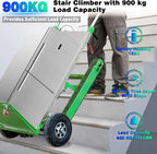 Electric Stair Climbing Hand Trucks Dolly Cart, 900lb Capacity Heavy Duty Stair Climber with Ropes, Carry Heavy Objects Up and Down Stairs Effortless for Furniture Logistics Warehouse, 1250W Motor